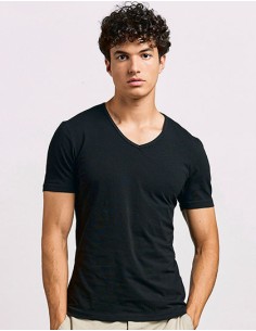 P-3082-Mens Slim Fit V-Neck-T 2